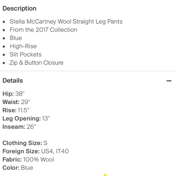 Stella McCartney Wool Trouser - Picture 9 of 9